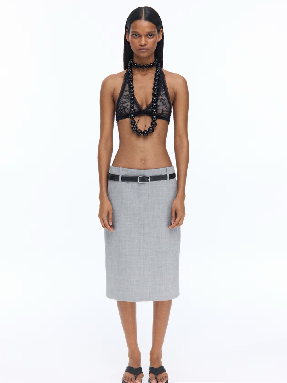 🩶☕️ LIVIA NUNES X H&M WOOL PENCIL SKIRT